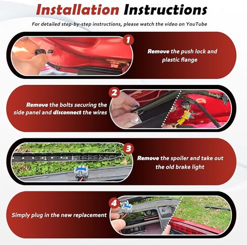 923-117 3rd Third Brake Light, Center High Mount Stop Light Compatible with 2015-2020 GMC Yukon/Yukon XL/Cadillac Escalade/Escalade ESV Replaces# 22783103 22803028 in Kuwait