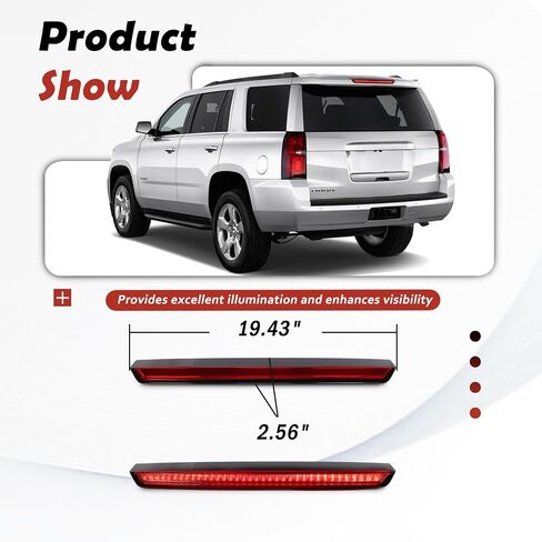 923-117 ضوء الفرامل الثالث، ضوء إيقاف مركزي مرتفع متوافق مع 2015-2020 GMC Yukon/Yukon XL/Cadillac Escalade/Escalade ESV يستبدل # 22783103 22803028 in Kuwait