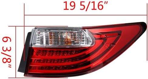 Astra Depot Tail Light Assembly Compatible for Lexus ES300H/ES350 2013-2015, Right (Passenger) Side, Outer, Lens and Housing Replace Part# 81551-33560, LX2805113 in Saudi Arabia