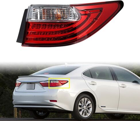Astra Depot Tail Light Assembly Compatible for Lexus ES300H/ES350 2013-2015, Right (Passenger) Side, Outer, Lens and Housing Replace Part# 81551-33560, LX2805113 in Saudi Arabia