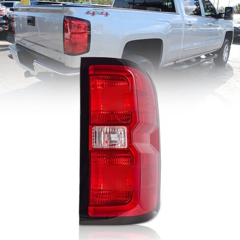 مصابيح فرامل المصابيح الخلفية متوافقة مع 【Chevy Silverado 1500 2500 3500 2014-2019، GMC SIERRA 2500 3500 2015-2019】 جانب الركاب (RH)، عدسة حمراء بدون أسلاك 23431876,84288723,23295939 in Kuwait
