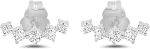 Amazon Essentials White 10K Gold 0.25 cttw Round Diamonds Stud Earrings in Saudi Arabia