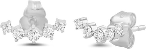 Amazon Essentials White 10K Gold 0.25 cttw Round Diamonds Stud Earrings in Saudi Arabia