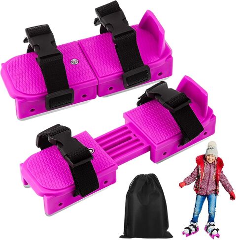 Toddler Ice Skates with Storage Bag Adjustable Kids Ice Skates with Clip on Strap Double Runner Ice Skating Shoes for Winter Boys Girls Children Baby Beginner Junior Skaters Training, Blue in Saudi Arabia