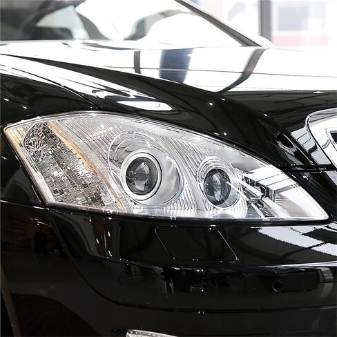 متوافق مع بنز S-Class W221 S300/350/400/500/600 2006-2009 المصباح الأمامي غطاء شفاف عاكس الضوء كشافات قذيفة شبكي (A Piar) in Saudi Arabia