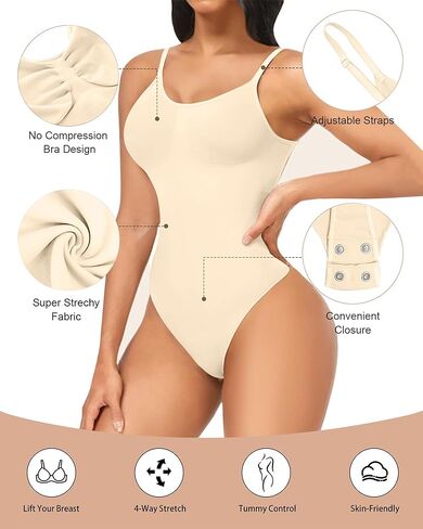 بدلة للجسم من EUYZOU للنساء للتحكم في البطن بدون خياطة ونحت الجسم in Kuwait