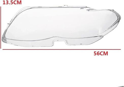 زوج الجبهة عدسة المصباح الأمامي غطاء متوافق لسيارات BMW X5 E53 2004 2005 2006 واضح كشافات غطاء شفاف عاكس الضوء in Saudi Arabia