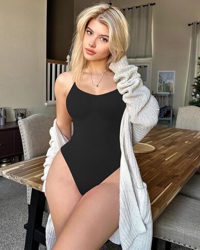EUYZOU Shapewear Bodysuit for Women Tummy Control Seamless Sculpting Body Shaper Top in Saudi Arabia