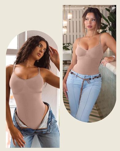 EUYZOU Shapewear Bodysuit for Women Tummy Control Seamless Sculpting Body Shaper Top in Saudi Arabia