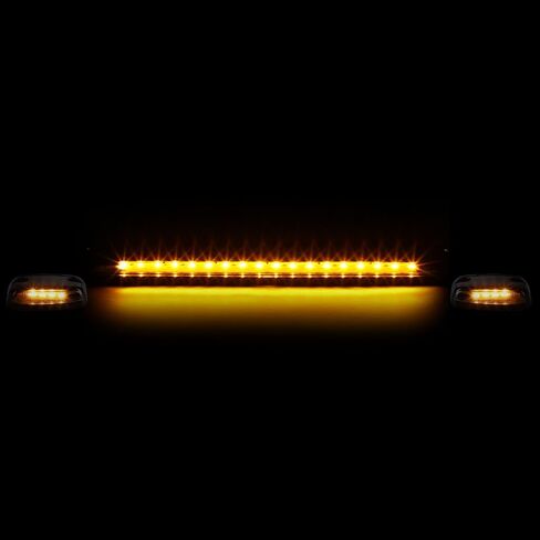 DNA Motoring CBL-CSIL07-BK-Y LED سقف الكابينة العلوي عدسة مركزية مع زوج مصباح جانبي in Saudi Arabia