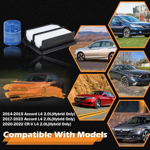 فلتر هواء المحرك 172205AAA00 وفلتر زيت 15400-PLM-A02 مناسب لـ 2017-2022 Honda CR-V، 2016-2021 Civic 1.5L (غير مناسب هجين) in Kuwait