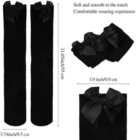 جوارب قطط مرحة للنساء، جوارب عالية الفخذ مع فيونكات، جوارب نسائية بعقدة على شكل فيونكة فوق الركبة، جوارب طويلة in Kuwait