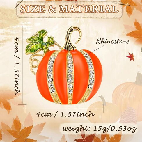 Halloween Pumpkin Enamel Pins, Rhinestone Brooches and Pins Halloween Jewelry Accessories for Women as Fall Thanksgiving Gifts, Hallowen Autumn Leaf Pumpkin Brooch as Clothes Hat Backpack Costume Pin in Saudi Arabia