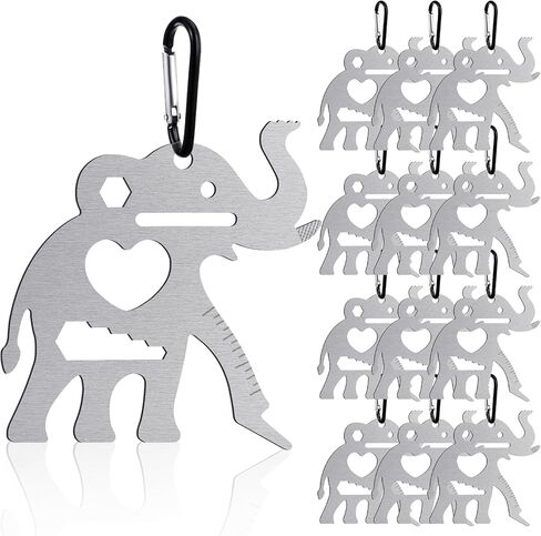 cholemy 12 PCS 11 in 1 edc tools multi-tool multi-carabiners men men homps fun tools multi-multi-size for mens dad ، birthday ، cool diy camping accessories (ape-man ، silver) in Saudi Arabia