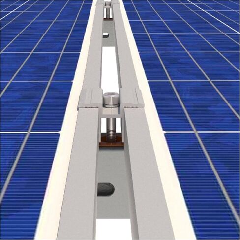 42 Pack Solar Panel Mid Clamps, Solar Panel Clamps Bulk, Solar Panel Bracket Aluminium Mounting Accessories for Solar Panel Mounting for Tin Roof, Flat Roof, Sheet Roof, Silver in Saudi Arabia