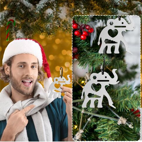 cholemy 12 PCS 11 in 1 edc tools multi-tool multi-carabiners men men homps fun tools multi-multi-size for mens dad ، birthday ، cool diy camping accessories (ape-man ، silver) in Saudi Arabia