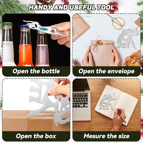 cholemy 12 PCS 11 in 1 edc tools multi-tool multi-carabiners men men homps fun tools multi-multi-size for mens dad ، birthday ، cool diy camping accessories (ape-man ، silver) in Saudi Arabia