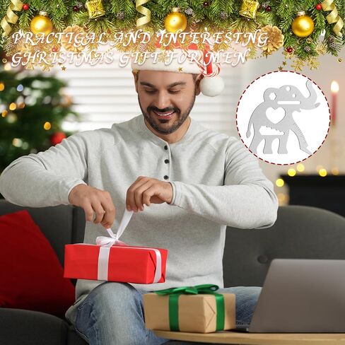 cholemy 12 PCS 11 in 1 edc tools multi-tool multi-carabiners men men homps fun tools multi-multi-size for mens dad ، birthday ، cool diy camping accessories (ape-man ، silver) in Saudi Arabia