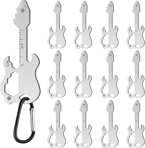 cholemy 12 PCS 11 in 1 edc tools multi-tool multi-carabiners men men homps fun tools multi-multi-size for mens dad ، birthday ، cool diy camping accessories (ape-man ، silver) in Kuwait