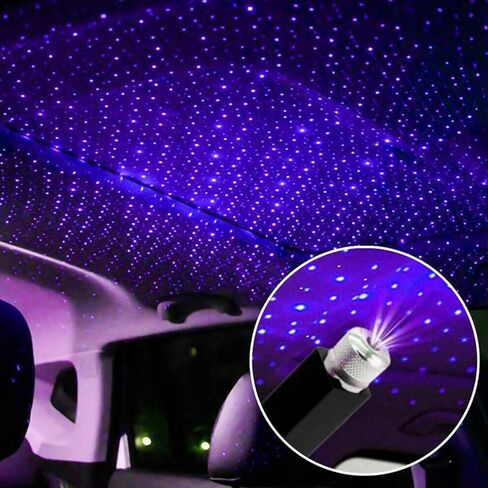 SOCAL-LED LIGHTING Car USB Purple Star Projector Night Light Adjustable Interior LED Decorative Romantic Roof Ceiling Lights in Kuwait