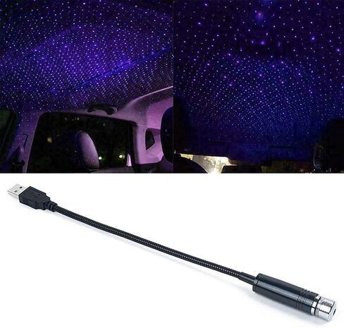SOCAL-LED LIGHTING Car USB Purple Star Projector Night Light Adjustable Interior LED Decorative Romantic Roof Ceiling Lights in Kuwait