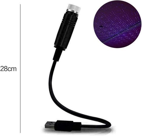 SOCAL-LED LIGHTING Car USB Purple Star Projector Night Light Adjustable Interior LED Decorative Romantic Roof Ceiling Lights in Kuwait