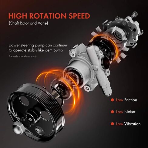 A-Premium Power Steering Pump, with Pulley & Reservoir, Compatible with Ram 1500 2011-2012, 3.7L 4.7L, Replace # 68069904AB, 68069904AC in Saudi Arabia