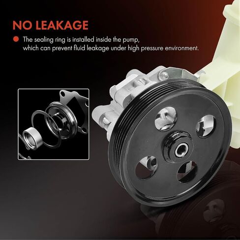 A-Premium Power Steering Pump, with Pulley & Reservoir, Compatible with Ram 1500 2011-2012, 3.7L 4.7L, Replace # 68069904AB, 68069904AC in Saudi Arabia