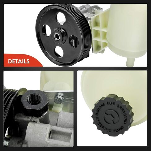 A-Premium Power Steering Pump, with Pulley & Reservoir, Compatible with Ram 1500 2011-2012, 3.7L 4.7L, Replace # 68069904AB, 68069904AC in Saudi Arabia