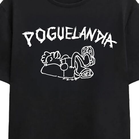 تيشيرت Outer Banks Poguelandia Official باللون الأسود برقبة دائرية وأكمام قصيرة in Saudi Arabia