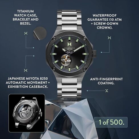 MVMT Men's Raptor Automatic Watch - Water-Resistant 10 ATM/100 Meters - 46.5mm in Kuwait