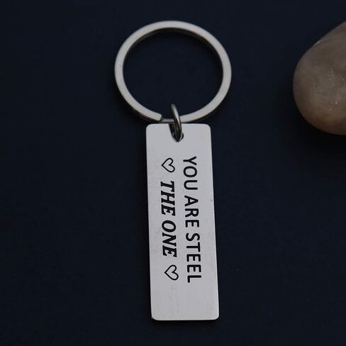 Beeshion 11 Years and I Steel Love You Keychain Personalised 11th Wedding Anniversary Jewelry for Men Women Boyfriend Gift in Kuwait