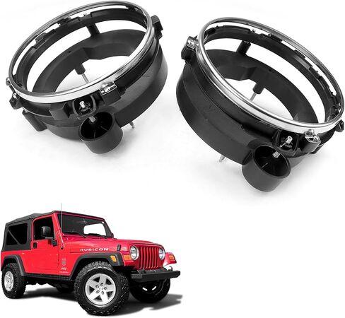 2PCS Headlight Bulb Brackets Buckets Kit For 1997-2006 Jeep Wrangler Part Number 110383 110384 (Left + Right) in Saudi Arabia