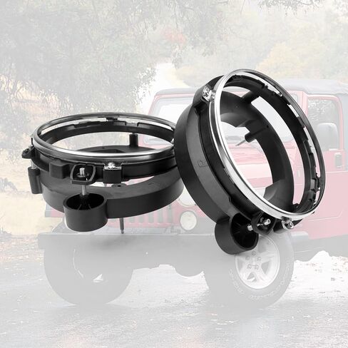 2PCS Headlight Bulb Brackets Buckets Kit For 1997-2006 Jeep Wrangler Part Number 110383 110384 (Left + Right) in Saudi Arabia
