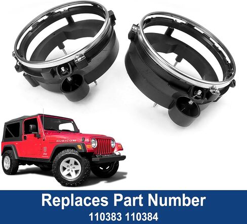 2PCS Headlight Bulb Brackets Buckets Kit For 1997-2006 Jeep Wrangler Part Number 110383 110384 (Left + Right) in Saudi Arabia