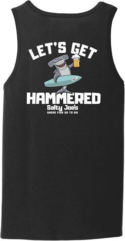 قمصان بدون أكمام قطنية للرجال بشعار Let's Get Hammered من SALTY JOES in Kuwait