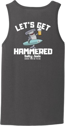 قمصان بدون أكمام قطنية للرجال بشعار Let's Get Hammered من SALTY JOES in Kuwait