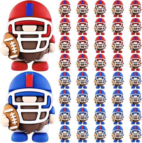 50 Pcs Mini Football Gnomes Figures Rugby Team Gift Hide and Seek Football Ornament Gnome Figurine Sports Gift for Football Player Adorable Collectible Home Decor in Saudi Arabia