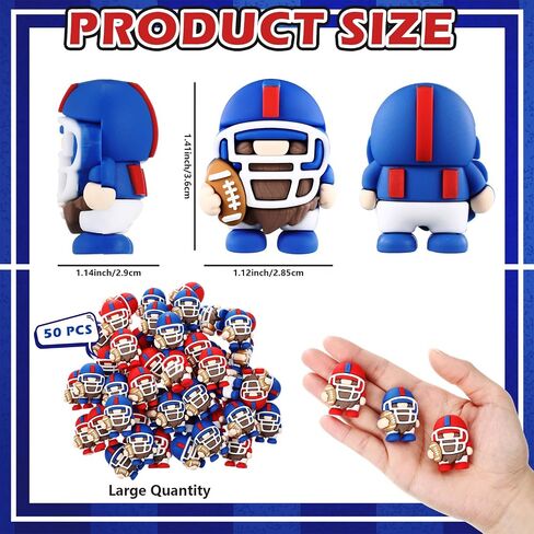 50 Pcs Mini Football Gnomes Figures Rugby Team Gift Hide and Seek Football Ornament Gnome Figurine Sports Gift for Football Player Adorable Collectible Home Decor in Saudi Arabia