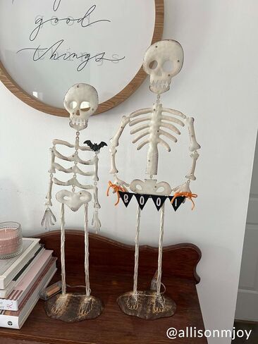 Mud Pie Halloween Small Light Up Skeleton Sitter in Kuwait