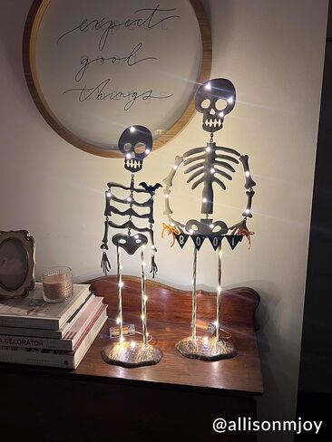 Mud Pie Halloween Small Light Up Skeleton Sitter in Kuwait