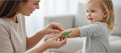 ضمادات دينو لطيفة للأطفال - ضمادات لاصقة ممتعة على شكل ديناصور للأطفال، مقاومة للماء ولا تسبب الحساسية، خالية من اللاتكس وغير مؤلمة، آمنة للبشرة الحساسة - صندوق مكون من 50 قطعة (2.16 × 0.79 بوصة) in Kuwait