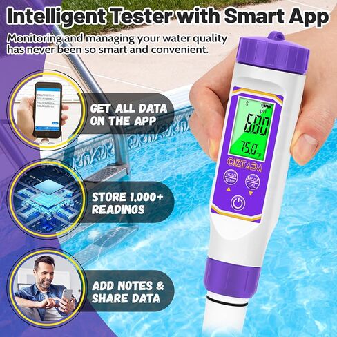 pH Meter for Water 4 in 1 pH EC TDS Temp Meter for Hydroponics PPM and EC Water Tester Digital pH PPM Meter for Nutrients Growing Hydroponics Gardening DWC hydroponics System in Saudi Arabia