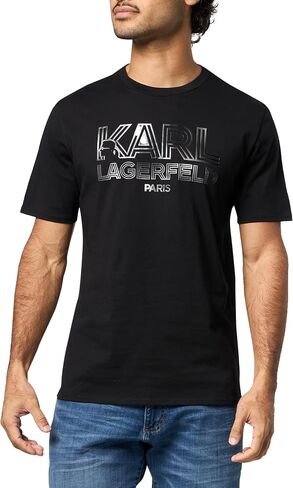 KARL LAGERFELD Men's Crewneck Short Sleeve Logo Relaxed Fit T-Shirt in Saudi Arabia