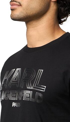 KARL LAGERFELD Men's Crewneck Short Sleeve Logo Relaxed Fit T-Shirt in Saudi Arabia