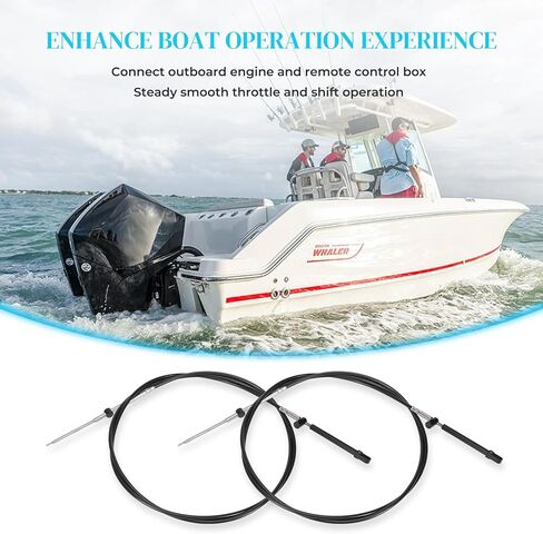 15FT Throttle and Shift Cables For Mercury Outboard Motor 2pcs Outboard GEN 2 Throttle Cable 33c in Kuwait