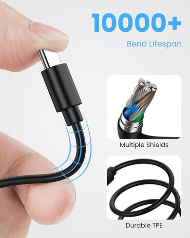 [10in, 10-Pack] Multi Short USB/C Cables Fast Charge & Sync to Type-C/Lightning/Micro USB Cords Bulk for Charging Stations Compatible with iPhone16&15, iPhone5-14, iPads, iPods, Mobiles, Tablets,White in Kuwait