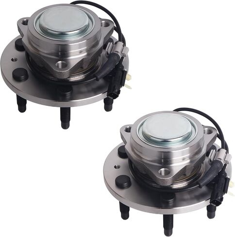 مجموعة محور العجلات الأمامية Autoround 515159 مناسبة لسيارة Chevy Tahoe/Silverado 1500/ Suburban، GMC Yukon/Sierra 1500، Cadillac Escalade 2014-2020 RWD، 6 عروة مع ABS [عبوة من قطعتين] in Saudi Arabia