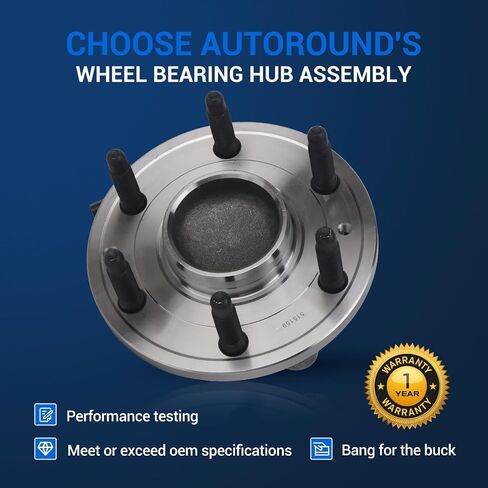 مجموعة محور العجلات الأمامية Autoround 515159 مناسبة لسيارة Chevy Tahoe/Silverado 1500/ Suburban، GMC Yukon/Sierra 1500، Cadillac Escalade 2014-2020 RWD، 6 عروة مع ABS [عبوة من قطعتين] in Saudi Arabia