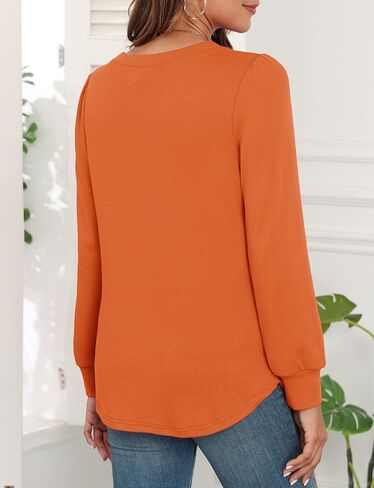 WEACZZY Womens Blouses Long Sleeve Tunic Tops Pleated Dressy Business Casual Crew Neck Shirts Fashion Outfits 2025 in Saudi Arabia